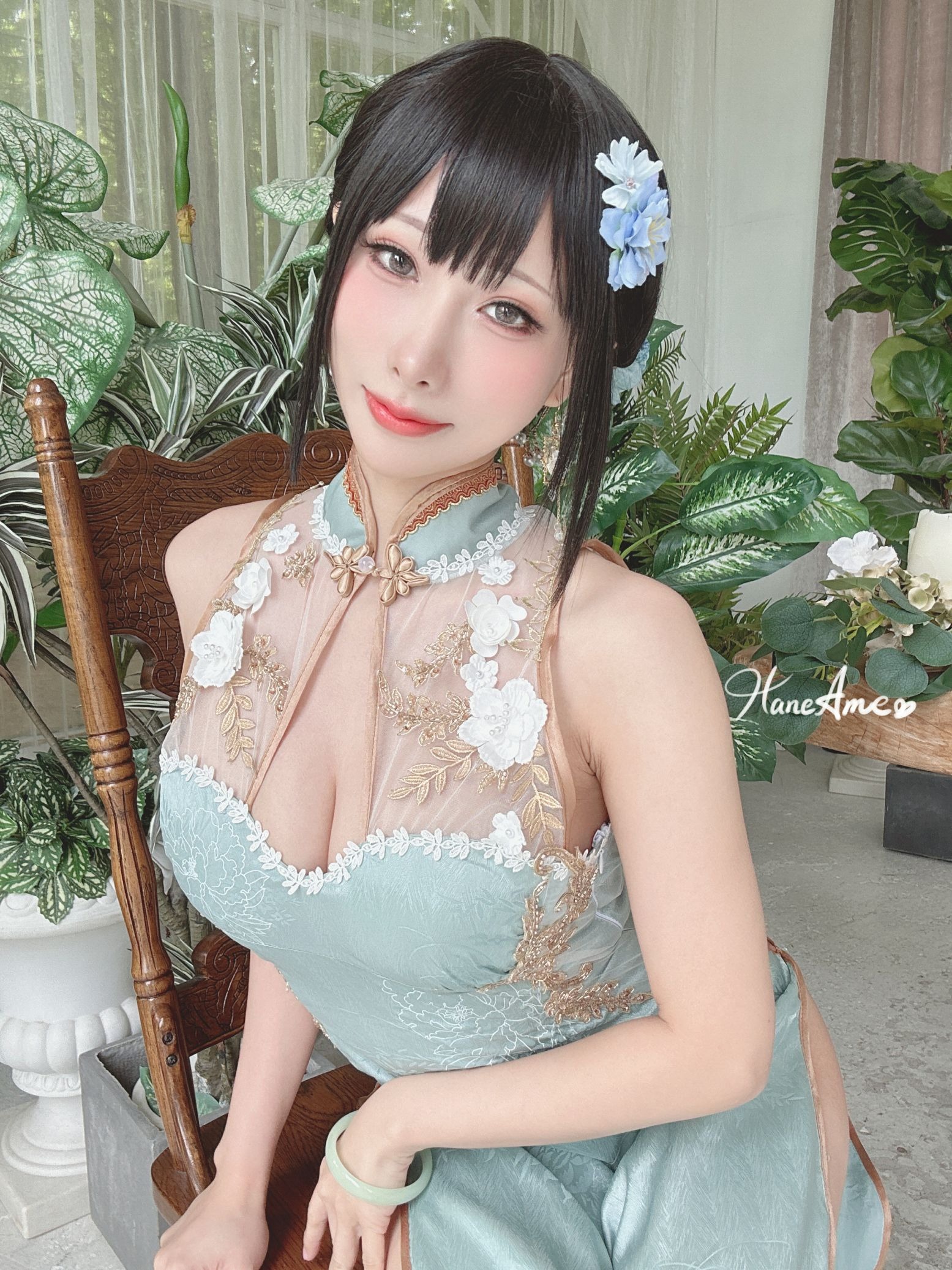 雨波_HaneAme Original Jade Qipao – 绿韵旗袍(8)