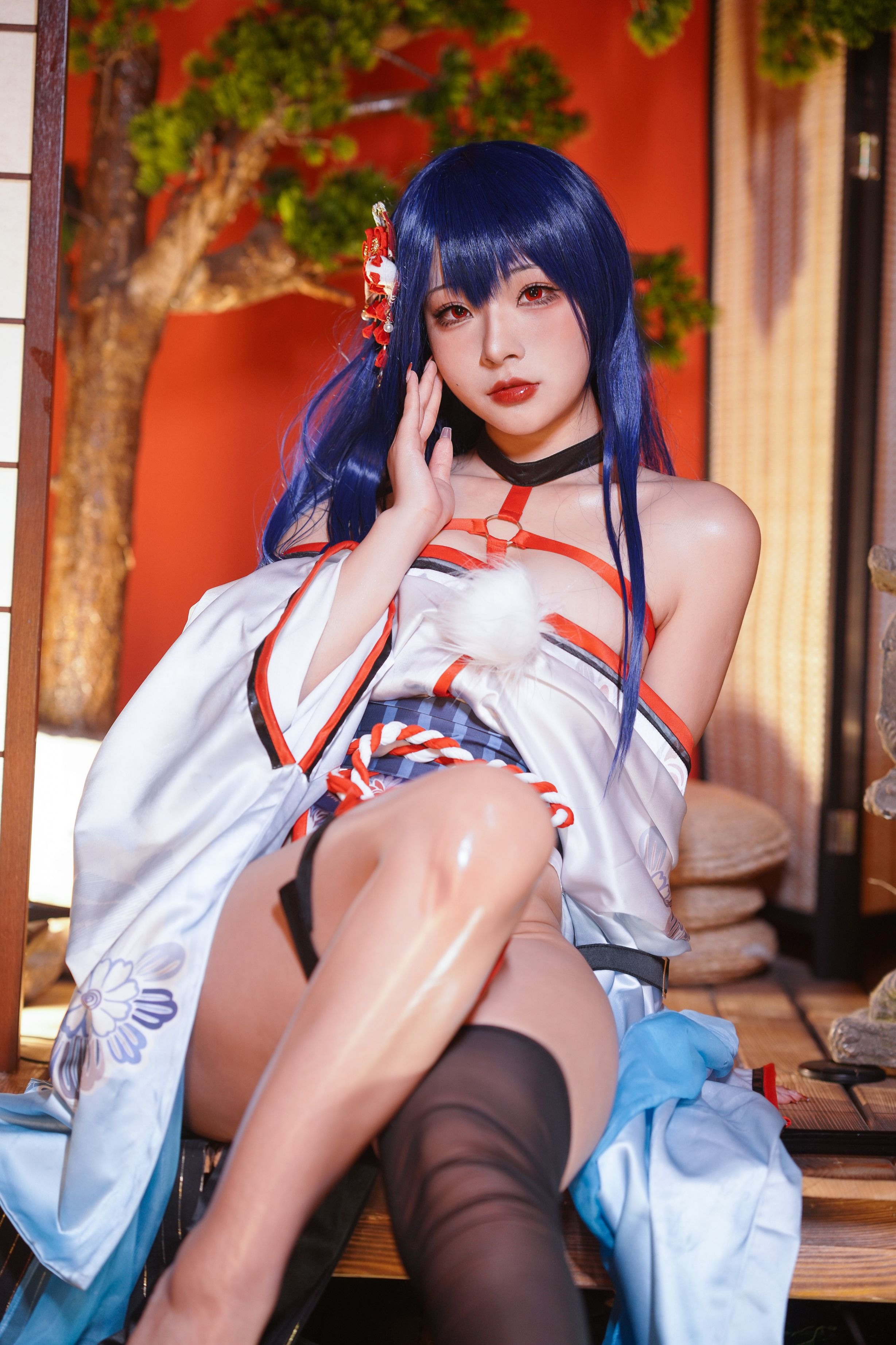 Yuuhui玉汇 Erophone Re 真子-和服抹油[82P](33)
