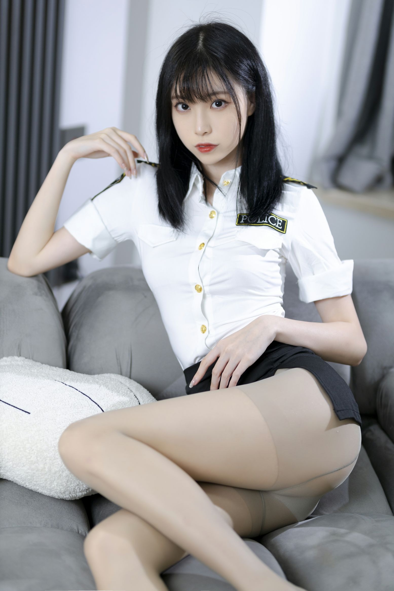 许岚LAN 灰丝制服(3)