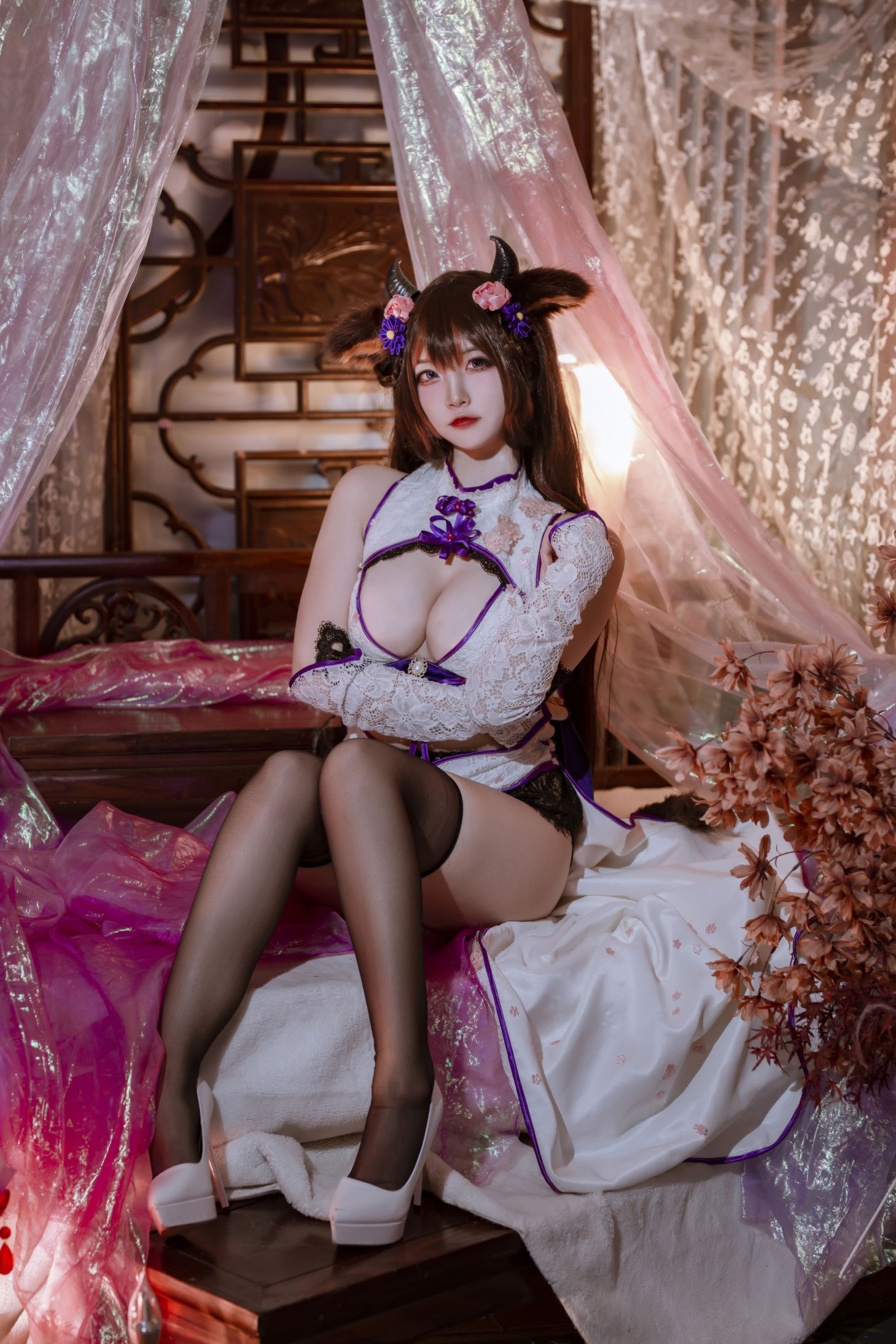 二佐Nisa 碧蓝樫野旗袍(2)