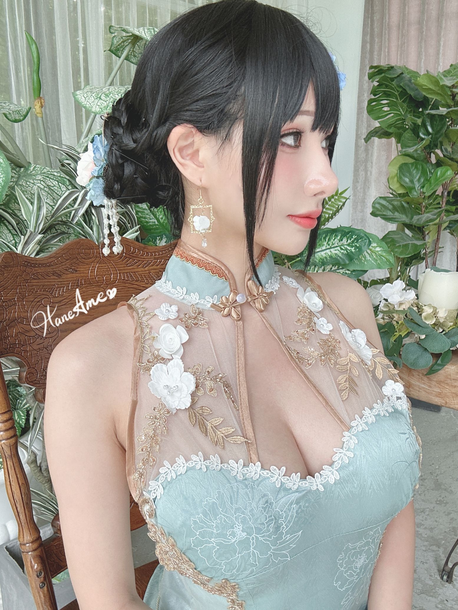 雨波_HaneAme Original Jade Qipao – 绿韵旗袍(4)