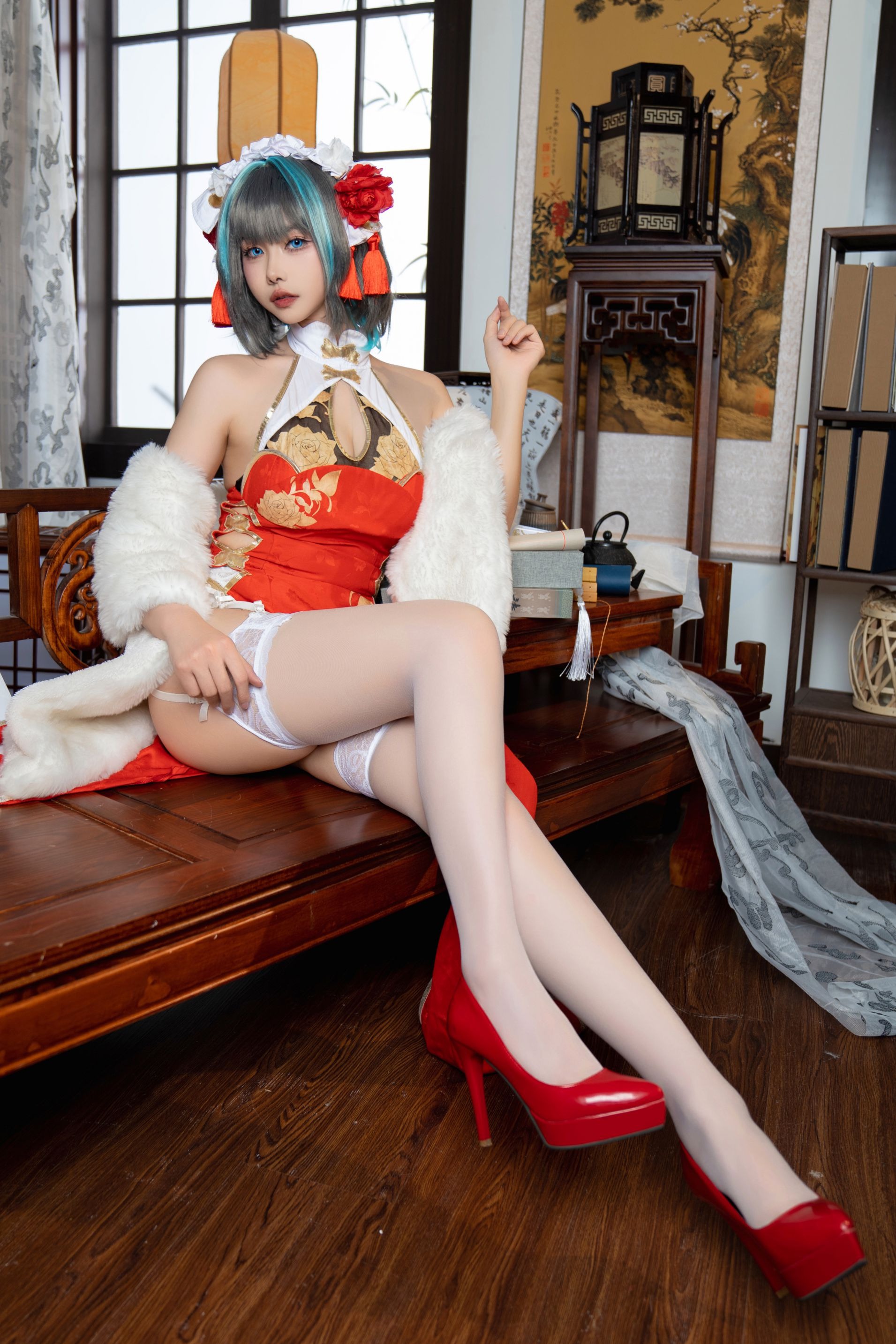 Momoko葵葵 柴郡本 礼服+旗袍 [70P-690MB](51)